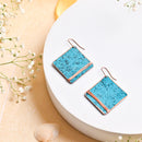 Handcrafted Copper Rhombus Design Earring