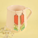 Handcrafted Copper with Coloured Beads Earring