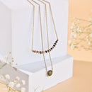 Handcrafted Two Layered Brass Neckpiece with Beads