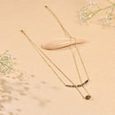 Handcrafted Two Layered Brass Neckpiece with Beads