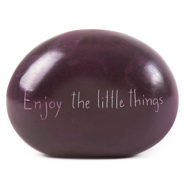 Enjoy The Little Things Stone Engraved Pebble
