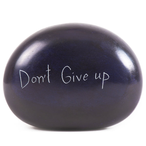 Don't Give Up Stone Engraved Pebble