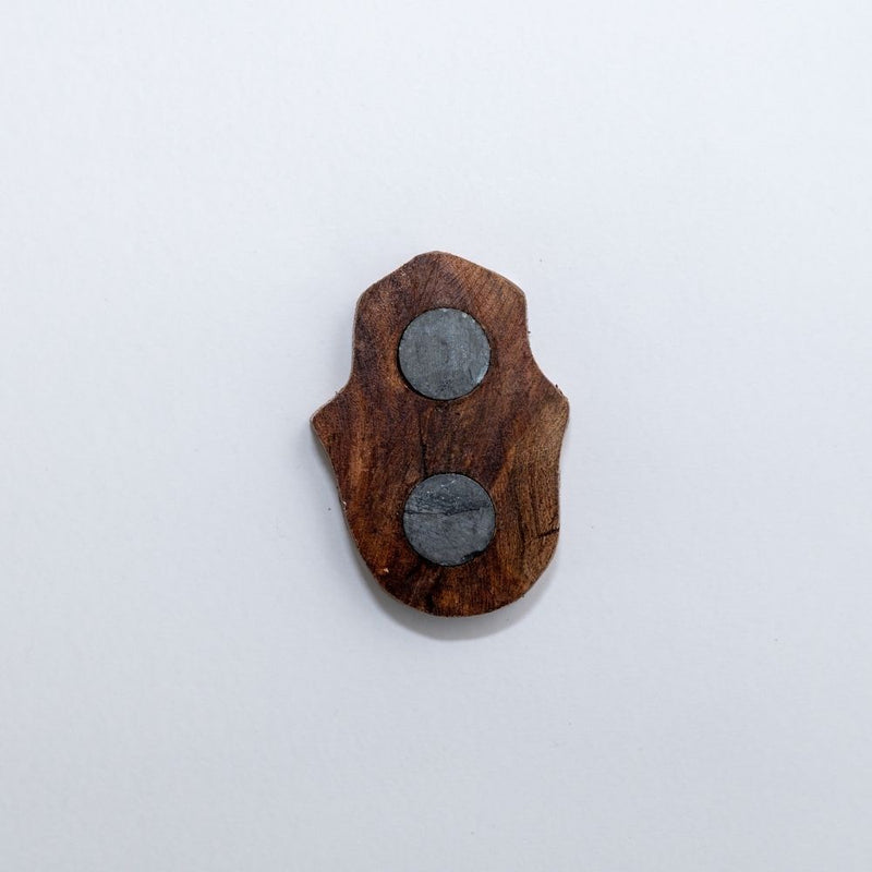 Hand carved block fridge magnet - Kalash design