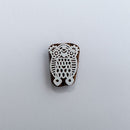 Hand carved block fridge magnet - Owl design