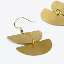 Half Circle Brass Earring