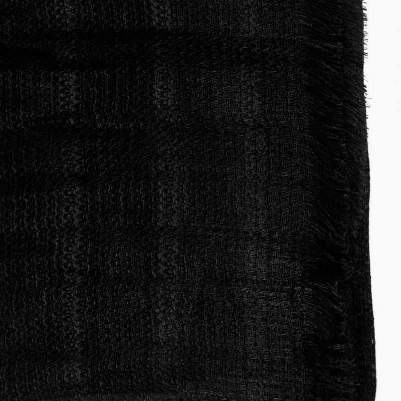 Charcoal Black Linen Stole