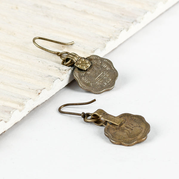 Two Paisa Coin Earring