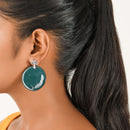 Emerald Green Ceramic Stud Earring