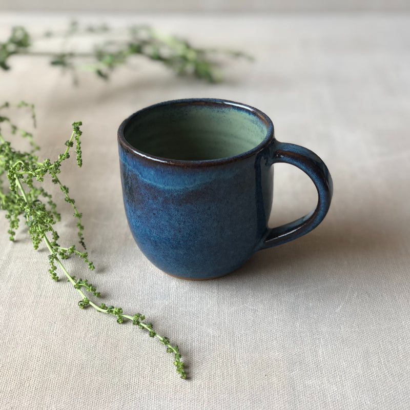 Ceramic Blue Handcrafted Mug Small