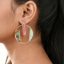 Handcrafted Brass Stud Earring