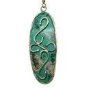 Handcrafted Green Textured Earring