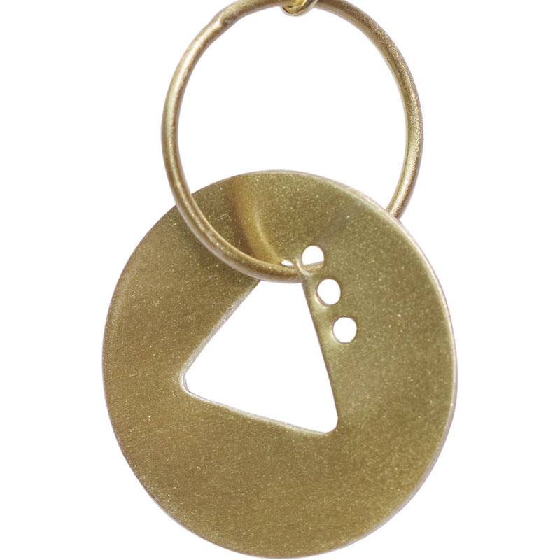 Handcrafted Brass Circles and Triangle Earring