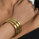 Handcrafted Brass Three Layered Handcuff