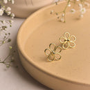 Handcrafted Brass Flower Stud Earring