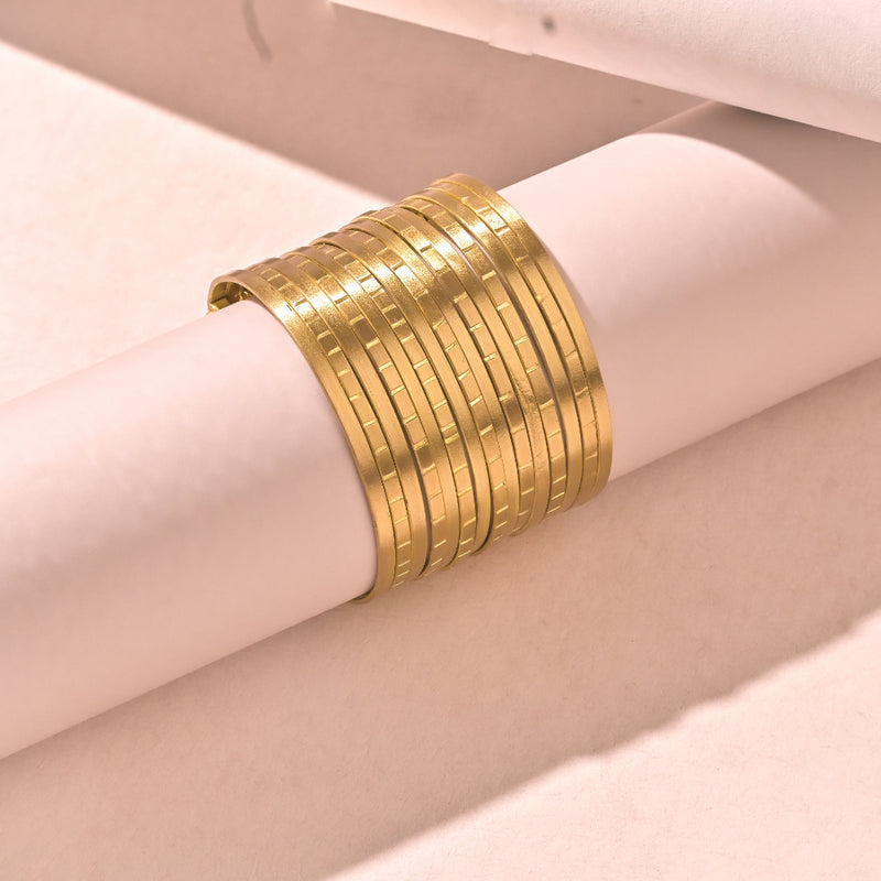 Textured Brass Adjustable Handcuff