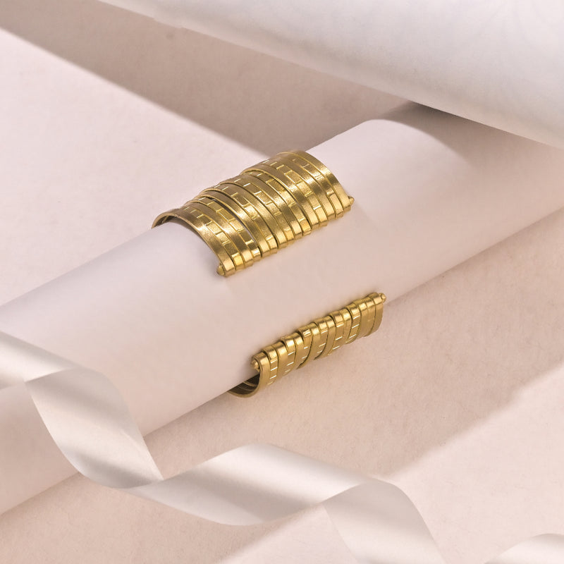 Textured Brass Adjustable Handcuff