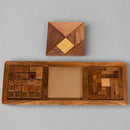 Brain Teaser Set- 3 in 1 Wooden Jigsaw Puzzle