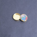 Handcrafted Brass Pill Box Gond Art- Elephant Couple Design