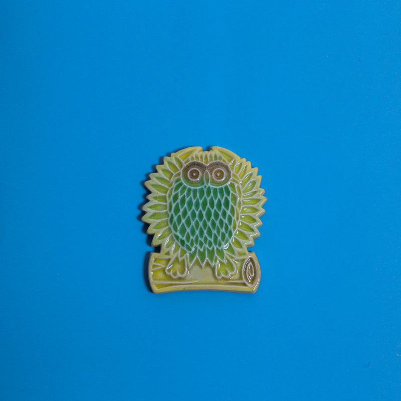 Handcrafted Ceramic Fridge Magnet- Owl design