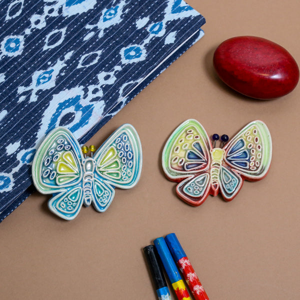 Handcrafted Ceramic Fridge Magnet- Butterfly Big design