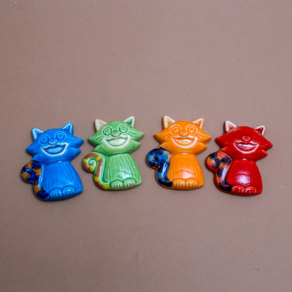 Handcrafted Ceramic Fridge Magnet- Cat design