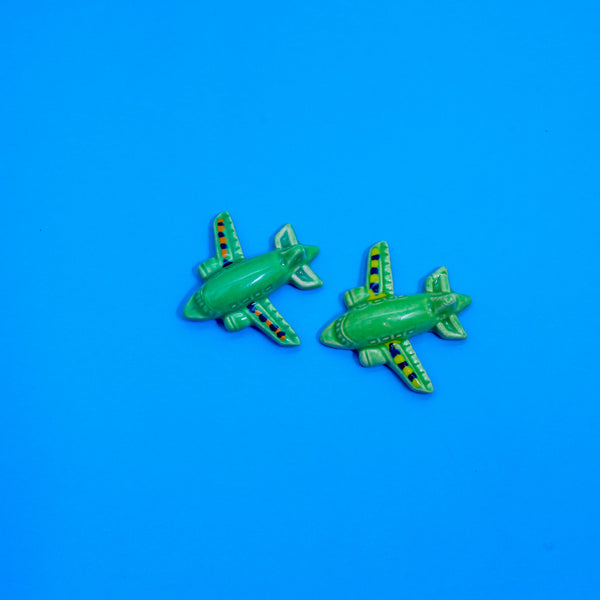 Handcrafted Ceramic Fridge Magnet- Aeroplane design