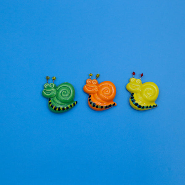 Handcrafted Ceramic Fridge Magnet- Snail design