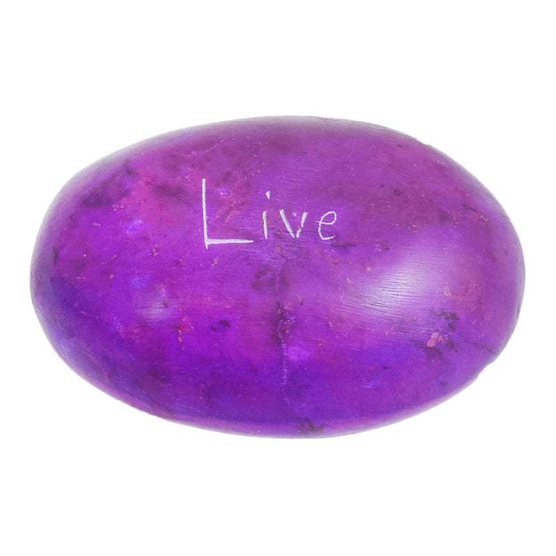 Stone Engraved Pebble Paper Weight- Live