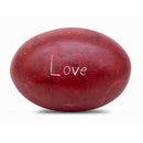 Stone Engraved Pebble Paper Weight- Love Red