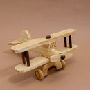 Handcrafted Wooden Biplane