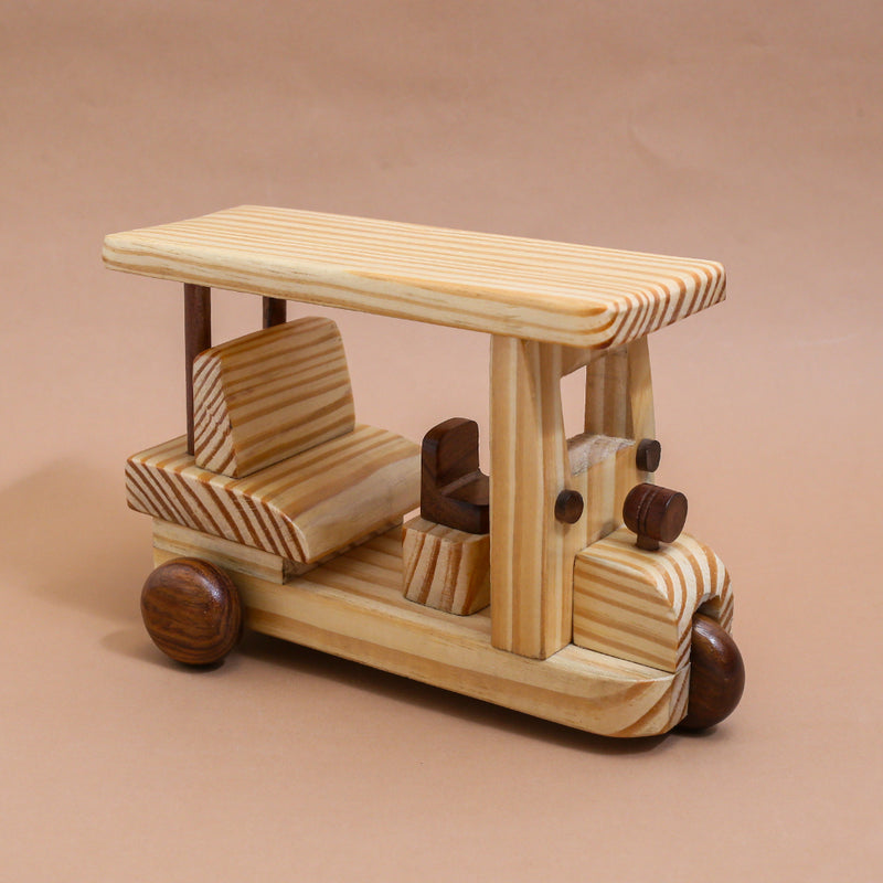 Handcrafted Wooden Rickshaw