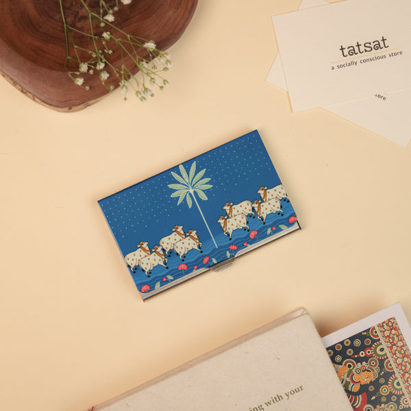 Pichwai Cow Visiting Card Holder