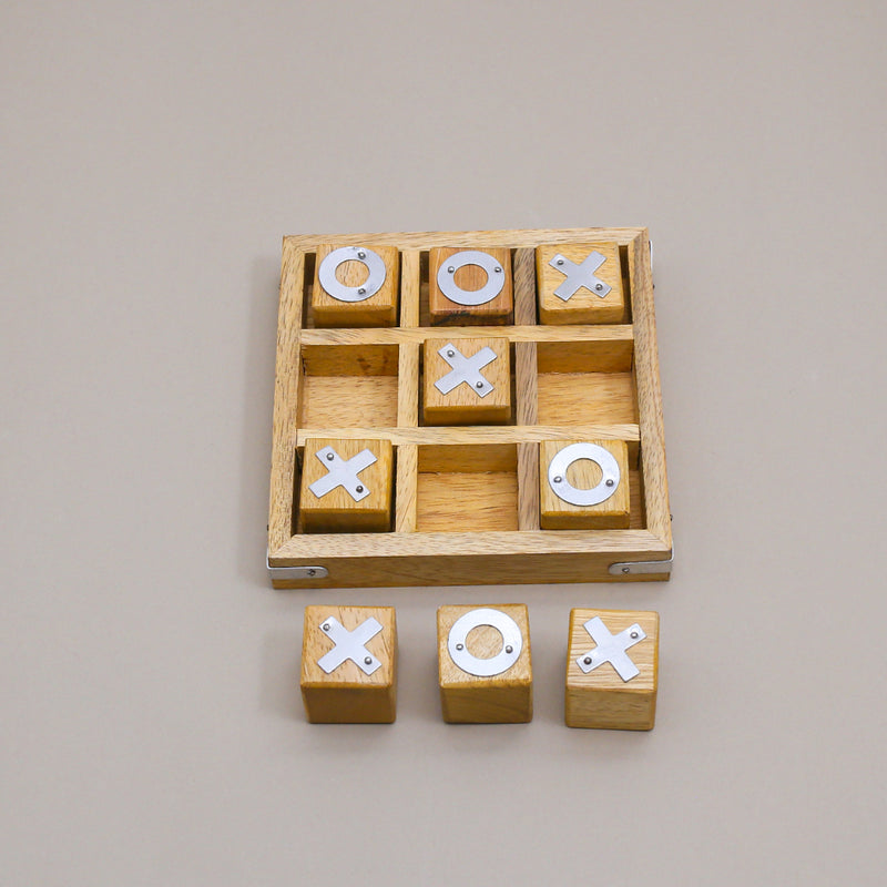 Handmade Wooden Tic Tac Toe Game