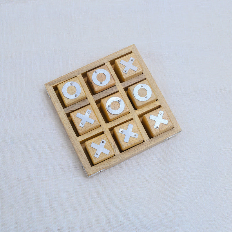 Handmade Wooden Tic Tac Toe Game