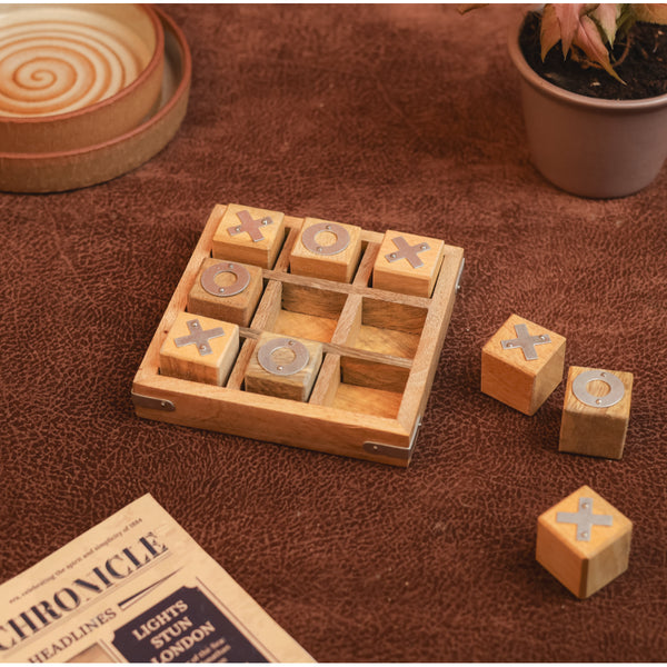 Handmade Wooden Tic Tac Toe Game