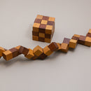 Handmade Wooden Puzzle- Snake Cube Puzzle for Kids