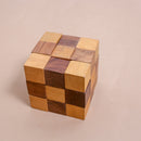 Handmade Wooden Puzzle- Snake Cube Puzzle for Kids
