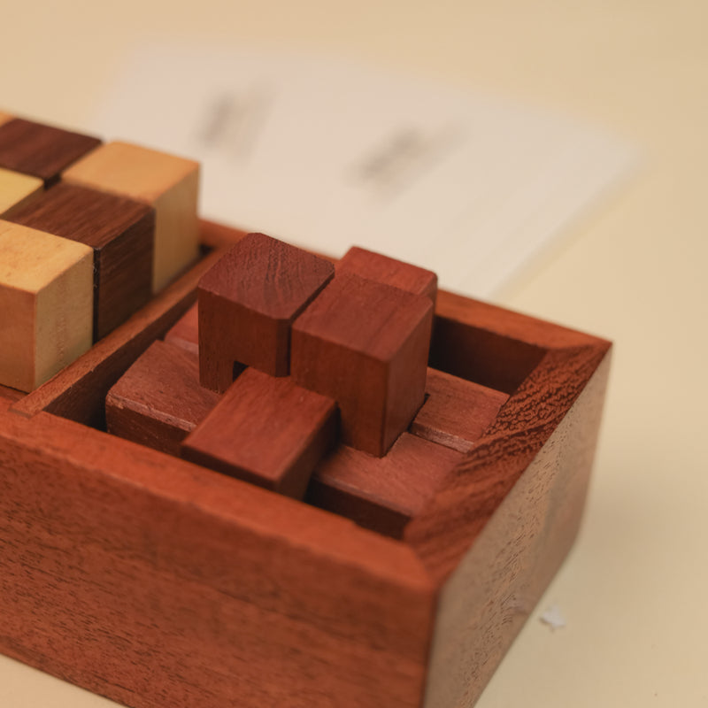 Wooden 3-in-1 Puzzle Box