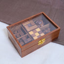 Brain Teaser Puzzle Set- 6 Wooden Mechanical Puzzles