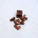 Brain Teaser Puzzle Set- 6 Wooden Mechanical Puzzles