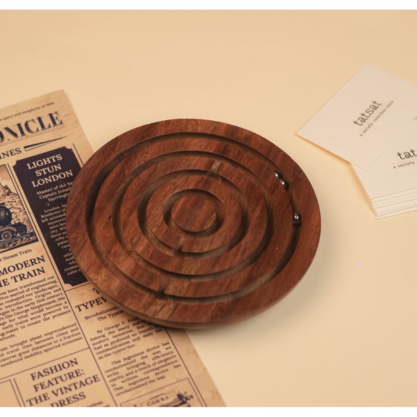 Wooden Labyrinth Board Game/ Goli Game Large Size