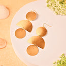 3-Step Brass Textured Earring