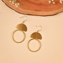 Half and Full Circle Brass Earring