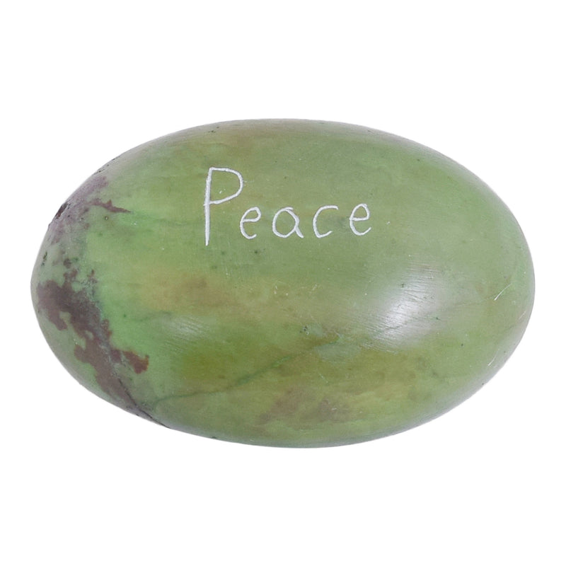 Stone Engraved Pebble Paper Weight - Peace