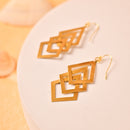 Handcrafted Brass Rhombus Design Earring