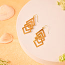 Handcrafted Brass Rhombus Design Earring