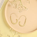 Handcrafted Brass U Shape Hammered Earring