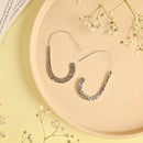 Handcrafted Silver Colour Hammered Earring