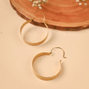 Loop Shaped Handcrafted Brass Textured Earring