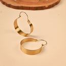Loop Shaped Handcrafted Brass Textured Earring